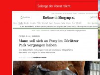 Bild zum Artikel: Zoophilie-Fall in Berlin: Junger Mann vergeht sich sexuell an Pony im Görlitzer Park