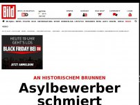 Bild zum Artikel: Mit seinem eigenen Blut - Asylbewerber schmierte Hakenkreuze an Brunnen