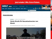 Bild zum Artikel: Harte Strafe für Sexualverbrecher von Rimini