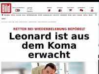 Bild zum Artikel: Retter bepöbelt - Leonard ist aus dem Koma erwacht