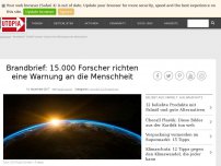 Bild zum Artikel: Brandbrief: 15.000 Forscher richten eine Warnung an die Menschheit