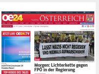 Bild zum Artikel: Lichterkette gegen FPÖ in der Regierung