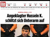 Bild zum Artikel: Mordfall Maria L. († 19) - An­ge­klag­ter Hus­sein K. schlitzt sich Un­ter­arm auf