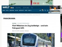 Bild zum Artikel: Fünf Mädchen im Zug belästigt - und kein Fahrgast hilft