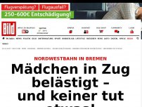 Bild zum Artikel: NordWestBahn in Bremen - Mädchen in Zug belästigt – und keiner tut etwas!