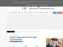 Bild zum Artikel: Gleichberechtigung: Männer fordern eigene Geschlechtsendung