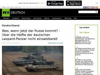 Bild zum Artikel: Was, wenn jetzt der Russe kommt? - Über die Hälfte der deutschen Leopard-Panzer nicht einsatzbereit