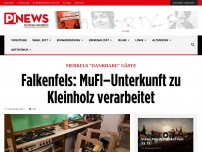 Bild zum Artikel: Merkels 'dankbare' Gäste Falkenfels: MuFl–Unterkunft zu Kleinholz verarbeitet