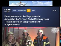 Bild zum Artikel: Feuerwehrmann Rudi spritzte die Autobahn-Gaffer von Aschaffenburg nass - jetzt hat er den Song 'Gaff nicht' aufgenommen