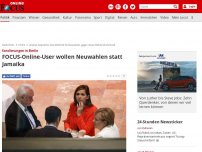 Bild zum Artikel: Sondierungen in Berlin - FOCUS-Online-User wollen Neuwahlen statt Jamaika