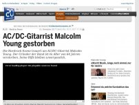 Bild zum Artikel: 1973 gründete er die Kultband: AC/DC-Gitarrist Malcolm Young gestorben