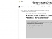 Bild zum Artikel: Kardinal Marx: Grundeinkommen ist 'das Ende der Demokratie'