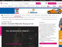 Bild zum Artikel: AC/DC-Gründer Malcolm Young ist tot