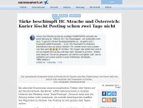 Bild zum Artikel: Türke beschimpft HC Strache und Österreich: Kurier löscht Posting schon zwei Tage  nicht