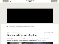 Bild zum Artikel: Lindner geht es um - Lindner