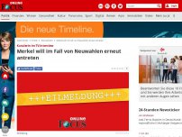 Bild zum Artikel: Kanzlerin im TV-Interview - Merkel will im Fall von Neuwahlen erneut antreten
