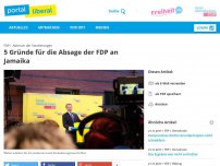 Bild zum Artikel: 5 Gründe für die Absage der FDP an Jamaika