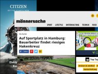 Bild zum Artikel: Auf Sportplatz in Hamburg: Bauarbeiter findet riesiges Hakenkreuz | Männersache