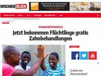 Bild zum Artikel: Jetzt bekommen Flüchtlinge gratis Zahnbehandlungen!