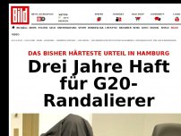 Bild zum Artikel: Bisher härtestes Urteil - Drei Jahre Haft für G20-Randalierer