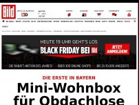 Bild zum Artikel: Die erste in Bayern - Mini-Wohnbox für Obdachlose