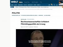 Bild zum Artikel: Rechtswissenschaftler kritisiert Flüchtlingspolitik als Irrweg