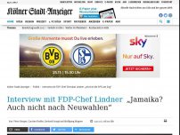 Bild zum Artikel: Interview mit FDP-Chef Lindner: „Jamaika? Auch nicht nach Neuwahlen“