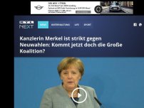 Bild zum Artikel: Kanzlerin Merkel ist strikt gegen Neuwahlen: Kommt jetzt doch die Große Koalition?