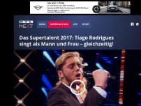 Bild zum Artikel: Das Supertalent 2017: Tiago Rodrigues singt als Mann und Frau – gleichzeitig!