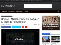 Bild zum Artikel: Brüssel: Afrikaner rufen in sozialen Medien zur Gewalt auf