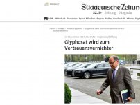 Bild zum Artikel: Glyphosat wird zum Vertrauensvernichter