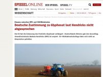 Bild zum Artikel: Dissens zwischen SPD- und CSU-Ministerien: Deutsche Zustimmung zu Glyphosat laut Hendricks nicht abgesprochen
