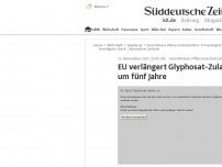 Bild zum Artikel: EU verlängert Glyphosat-Zulassung um fünf Jahre