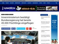 Bild zum Artikel: Innenministerium bestätigt: Bundesregierung hat bereits 45.000 Flüchtlinge eingeflogen