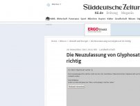 Bild zum Artikel: Die Neuzulassung von Glyphosat ist richtig