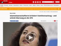 Bild zum Artikel: Necla Kelek - Islamwissenschaftlerin kritisiert Familiennachzug – und schickt Warnung an die SPD