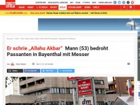 Bild zum Artikel: Er schrie „Allahu Akbar“: Mann (53) bedroht Passanten in Bayenthal mit Messer