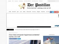 Bild zum Artikel: Clever: Mann mit Spezial-Teppich kann am Bahnhof rauchen, wo er will