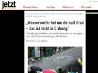 Bild zum Artikel: „Wasserwerfer bei um die null Grad – das ist nicht in Ordnung“