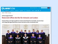 Bild zum Artikel: Österreich öffnet die Ehe für Schwule und Lesben