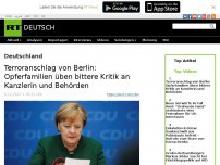 Bild zum Artikel: Terroranschlag von Berlin: Opferfamilien üben bittere Kritik an Kanzlerin und Behörden