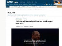 Bild zum Artikel: Schulz will Vereinigte Staaten von Europa bis 2025