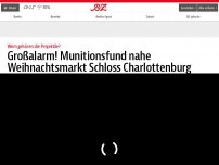 Bild zum Artikel: Großalarm! Munitionsfund nahe Weihnachtsmarkt Schloss Charlottenburg
