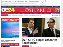 Bild zum Artikel: ÖVP & FPÖ kippen absolutes Rauchverbot