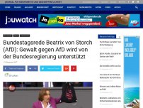 Bild zum Artikel: Bundestagsrede Beatrix von Storch (AfD): Gewalt gegen AfD wird von der Bundesregierung unterstützt
