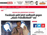 Bild zum Artikel: Facebook geht jetzt weltweit gegen „Islam-Feindlichkeit“ vor