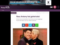 Bild zum Artikel: Ross Antony hat geheiratet