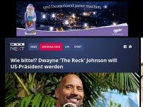 Bild zum Artikel: Wie bitte!? Dwayne 'The Rock' Johnson will US-Präsident werden