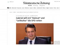 Bild zum Artikel: Gabriel will mit 'Heimat' und 'Leitkultur' die SPD retten