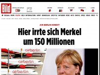 Bild zum Artikel: Air-Berlin-Kredit - Hier irrte sich Merkel um 150 Millionen 